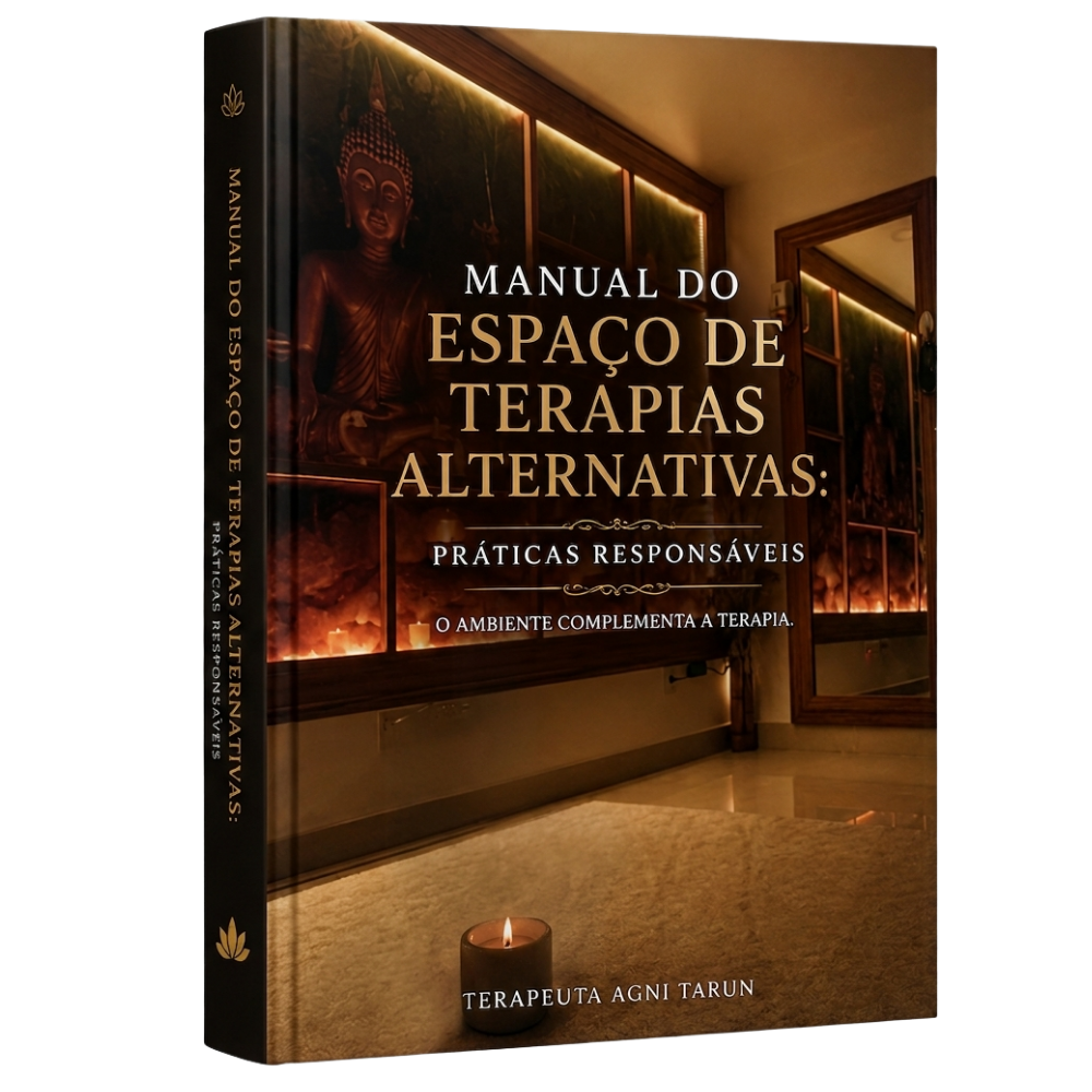 Mockup 3D do Manual do Espaço de Terapias Alternativas
